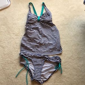 Motherhood maternity large tankini bathing suit